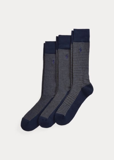 Calcetines Polo Ralph Lauren Hombre Azul Marino - Performance Dress 3-Pack - BTXOP7320